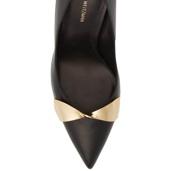 New Stuart Weitzman Stanton 90 Black Leather pump - Picture 4 of 8